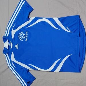 Adidas Soccer Jersey Size Small Blue White Sports Football Lakeland Rush Tier 3